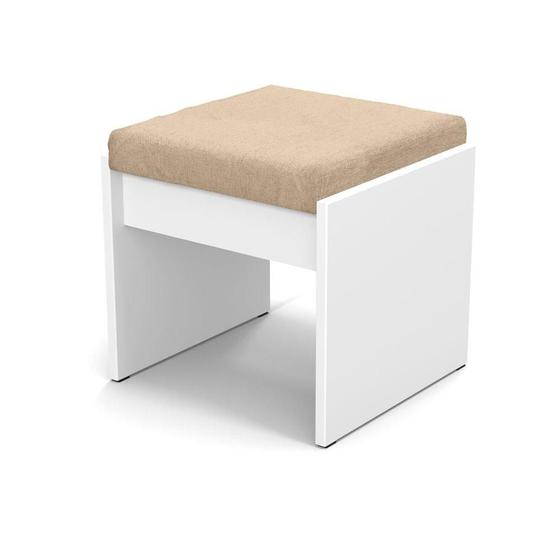 Banqueta Versátil Almofadada para Penteadeira Branco Patrimar é boa?