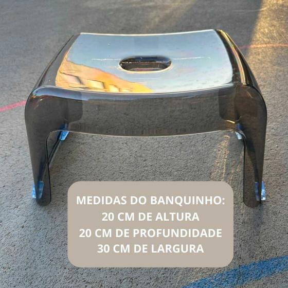 Imagem de Banquinho Banqueta 1 Degrau Multiuso Acrilicio