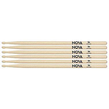 Imagem de Baqueta De Bateria Vic Firth Nova 5A Hickory 3 Pares