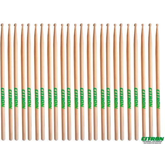 Imagem de Baqueta Para Bateria Kit 20 Pares