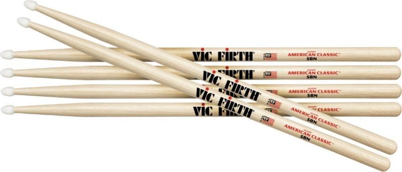 Imagem de Baquetas Vic Firth American Classic Hickory Nylon 5B 3 pares