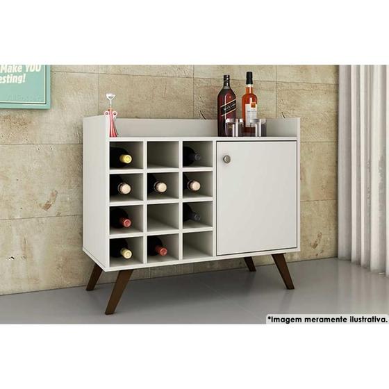 Imagem de Bar de Sala Jantar RT 3111   Adega p/ 12 Garrafa Off White - Movelbento