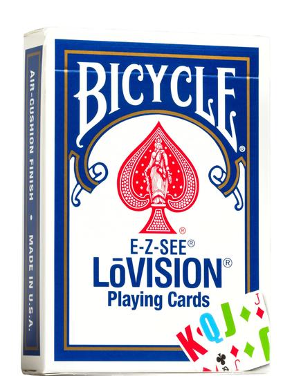 Imagem de Baralho de cartas Bicycle E-Z See/Lo-Vision para deficientes visuais