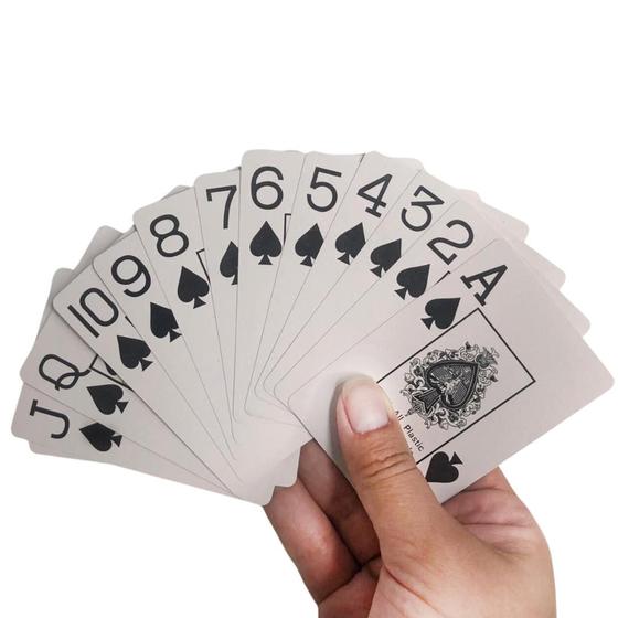Imagem de Baralho De Plastico Com Estojo Acrílico 2 Maços Com 54 Cartas Cada