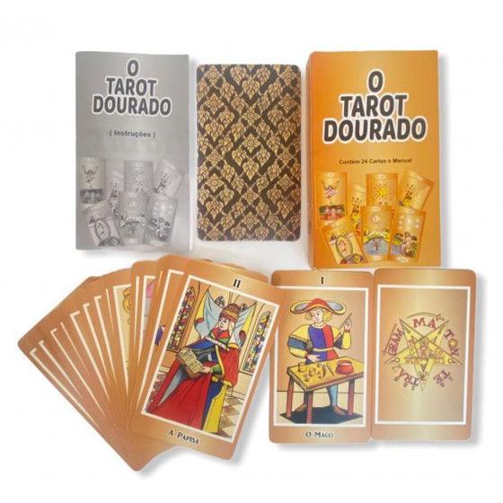 Imagem de Baralho O Tarot Dourado  24 Cartas e Manual