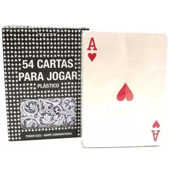 Imagem de Baralho Poker Size 54 Cartas Naipe Convencional Copag Azul