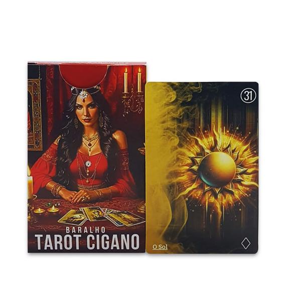 Imagem de Baralho Tarot Cigano Espiritual 36 Cartas Tarô c/ Manual