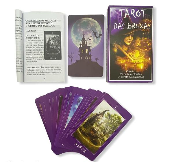 Imagem de Baralho Tarot das Bruxas 8.5 x 2 x 16.5 cm roxo