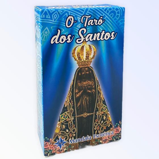 Imagem de Baralho Tarot dos Santos 78 cartas plastificado com manual Mandala Esotérica