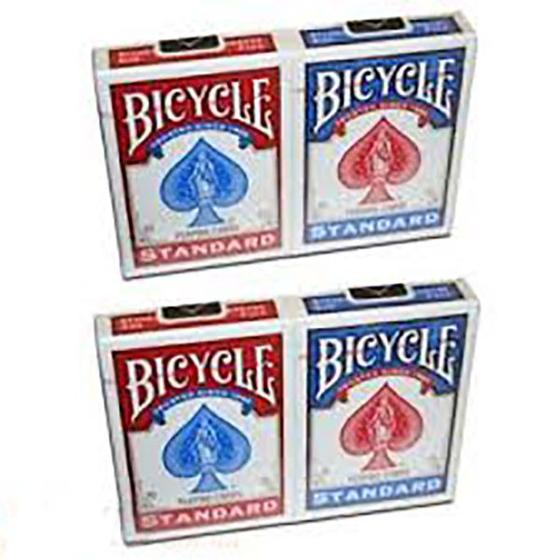 Imagem de Baralhos Bicycle Standard - 2 uis + 2 Vermelhos - 8x8x10cm