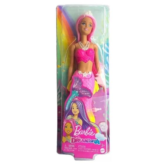 Imagem de Barao Mattel Barbie Sereia Cabelos Rosa