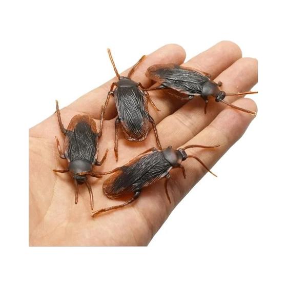 Imagem de Baratas de Plástico para Halloween - 5 a 50 Peças - Adereços de Decoração de Brincadeira