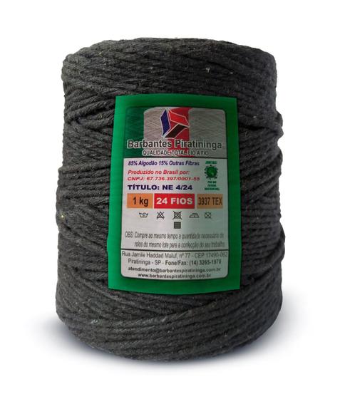 Imagem de Barbante 1kg Piratininga 24 Fios Cor Preto Macramê