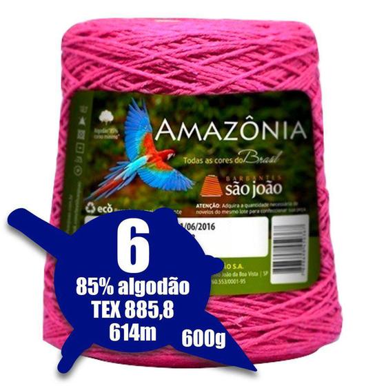 Imagem de Barbante Amazonia 4/6 600g 614m Pink 19 São João - São João Textil