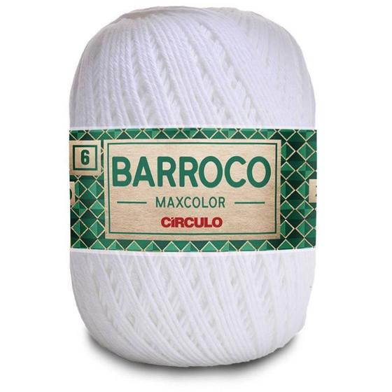 Imagem de Barbante Barroco Maxcolor 6 Branco 400g Cor 8001