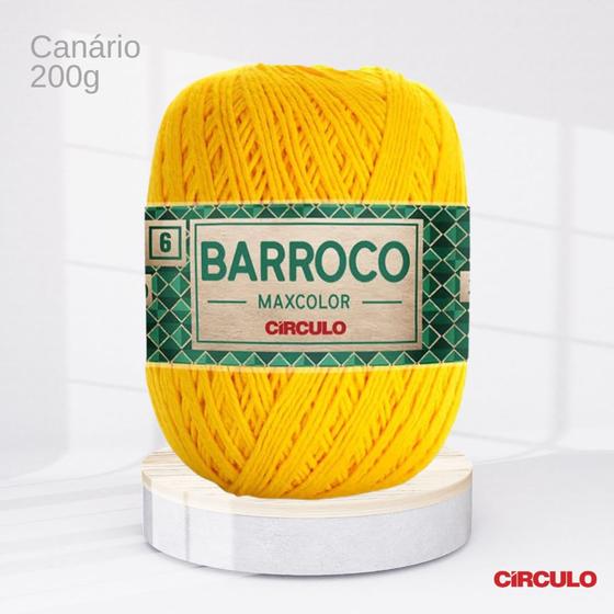 Imagem de Barbante Barroco MaxColor nº 6 - 200g Cor Amarelo Canário 1289