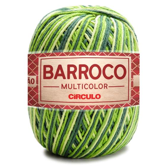 Imagem de Barbante Barroco Multicolor 200 Gramas Espessura Fio n 6 Circulo Matizado e Mesclado para Crochê, Tricô, Flor e Amigurumi