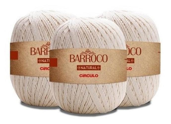 Imagem de Barbante Barroco Natural 700G Círculo Fio 6 - Kit 4 Unidades
