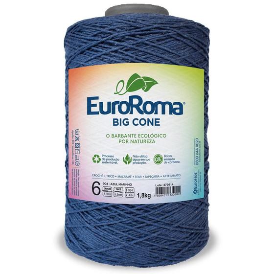 Imagem de Barbante Big Cone Colorido nº6 com 1,8kg EuroRoma - Cor 904 Azul Marinho
