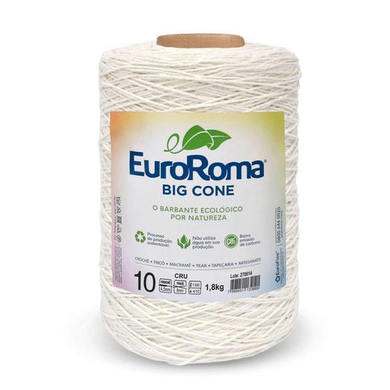 Imagem de Barbante Big Cone Crú nº 10 c/ 1,8kg - EuroRoma - Eurofios
