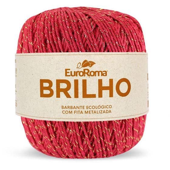 Imagem de Barbante Brilho Ouro 4/6 400G Vermelho 1000 Euroroma