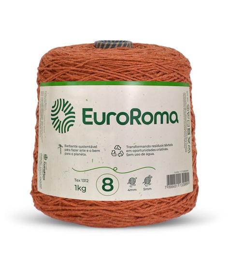 Imagem de Barbante Colorido Euroroma 1 Kilo Fio Nº8 de 1312 TEX e 762 Metros Crochê e Tricô