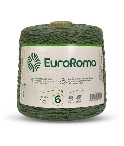 Imagem de  Barbante Colorido Euroroma 1kg Nº6 Crochê e Tricô