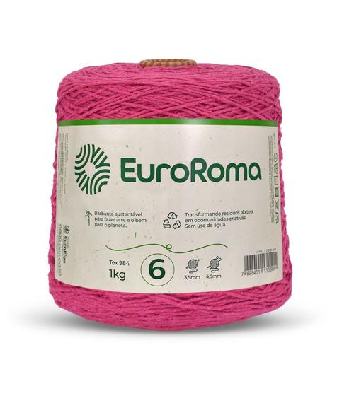 Imagem de  Barbante Colorido Euroroma 1kg Nº6 Crochê e Tricô