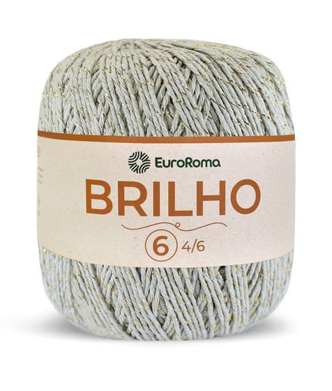 Imagem de Barbante Colorido Euroroma 6 Brilho Ouro 400g Tricô Crochê