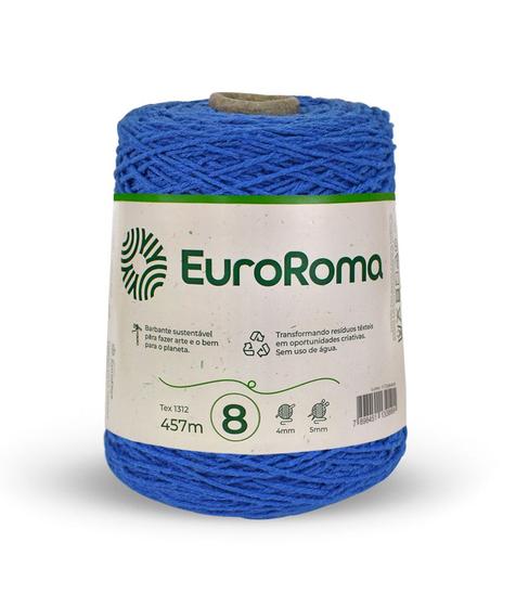 Imagem de Barbante Colorido Euroroma Fio N8 de 457 metros e 600 Gramas para Crochê e Tricô