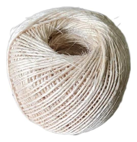 Imagem de Barbante De Sisal Natural 500/1 Fio 1,5 Mm 250 Gr  125 Metros 