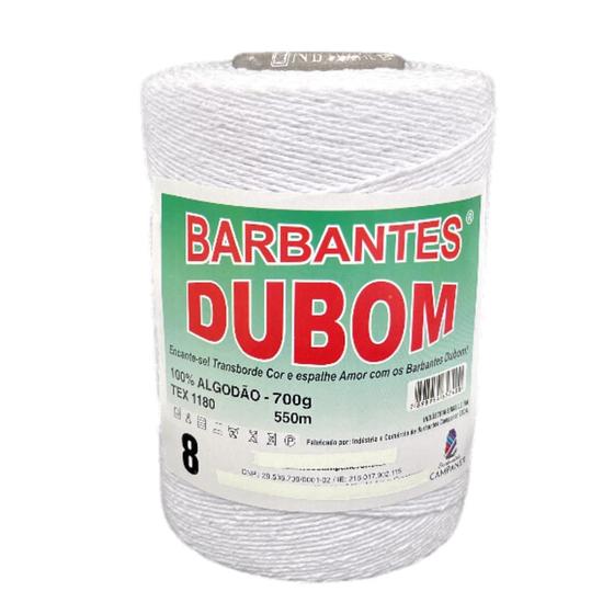 Imagem de Barbante Dubom Branco Neve - 700Gr - Fio 8 - 550m