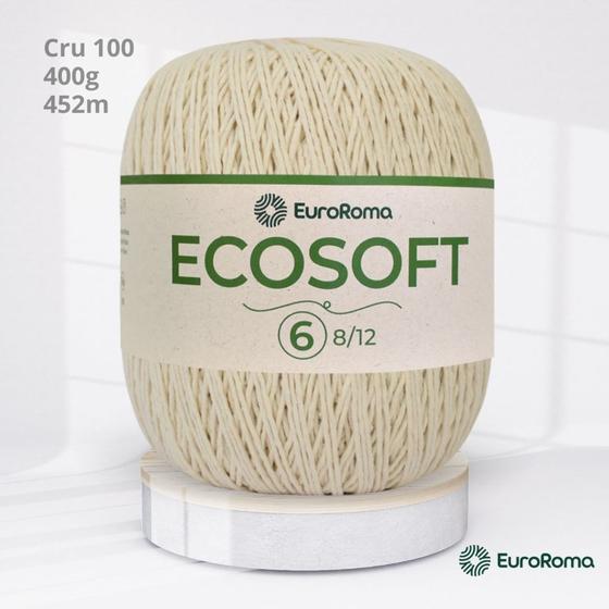 Imagem de Barbante Ecosoft EuroRoma Nº 6 452mts cor Cru 100