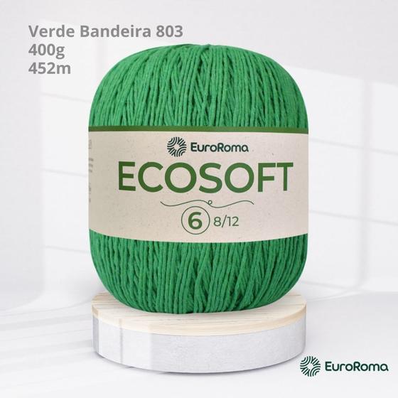 Imagem de Barbante Ecosoft EuroRoma Nº 6 452mts cor Verde Bandeira 803