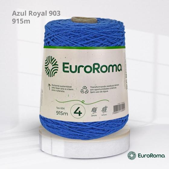 Imagem de Barbante EuroRoma Colorido N.4 600g Cor Azul Royal 903