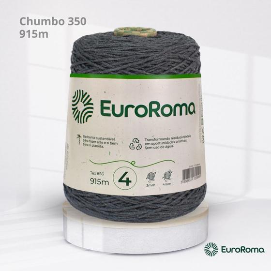 Imagem de Barbante EuroRoma Colorido N.4 600g Cor Chumbo 350