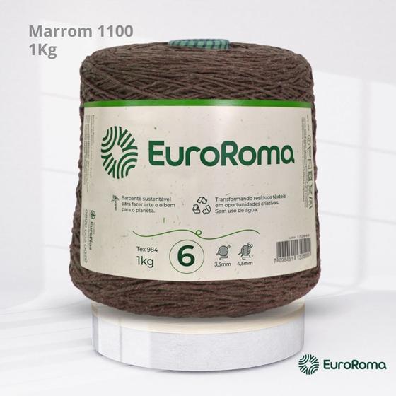 Imagem de Barbante EuroRoma Colorido N.6 1Kg Cor Marrom 1100