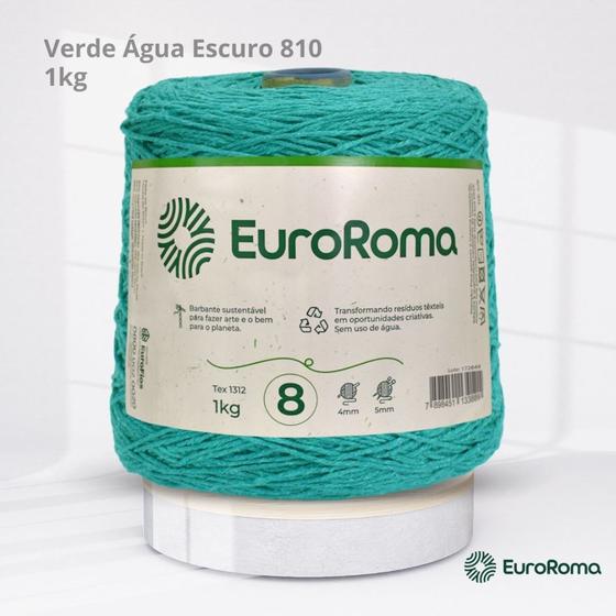 Imagem de Barbante EuroRoma Colorido N.8 1Kg Cor Verde Água Escuro 810