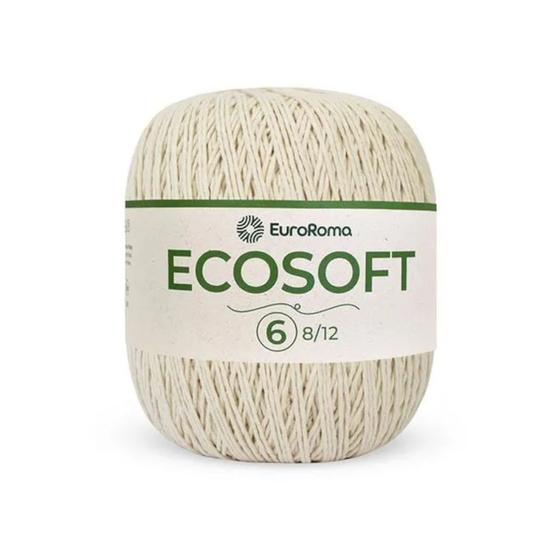 Imagem de Barbante euroroma ecosoft 06 fios cor 100 cru unidade