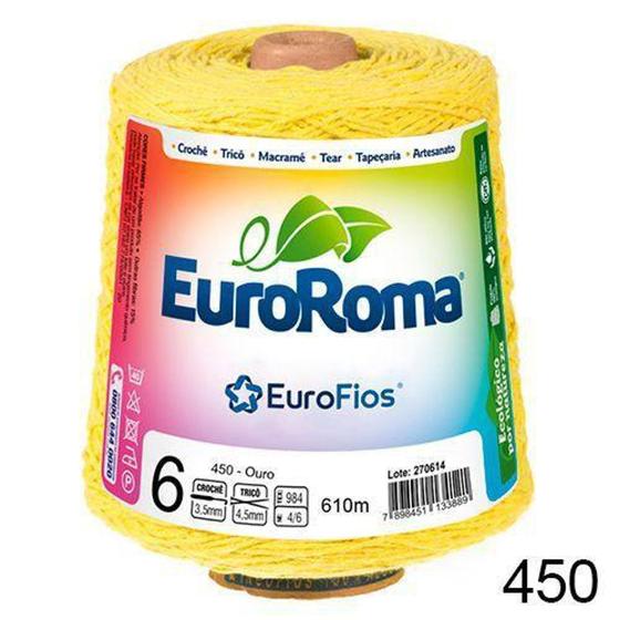 Imagem de Barbante EuroRoma N6 600g/610m - Cor: 450 - Amarelo Ouro