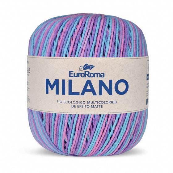 Imagem de Barbante Milano Fio N6 Novelo com 226 Metros Matizado Euroroma para Crochê, Tricô e Amigurumi