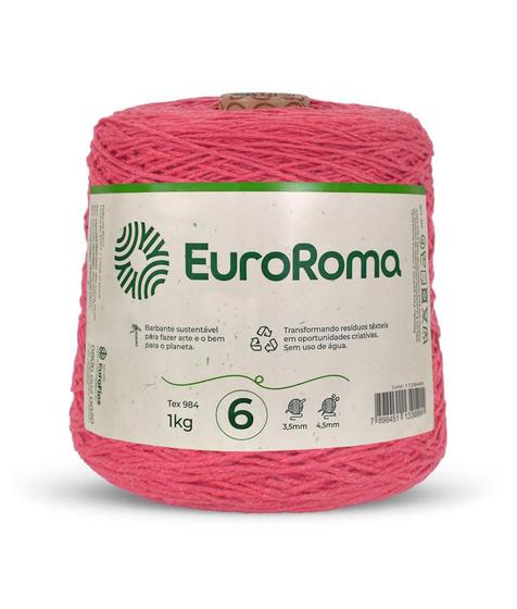 Imagem de Barbante para Crochê Euroroma fio 6 1kg Cores 1016 metros