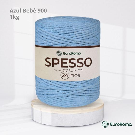 Imagem de Barbante Spesso EuroRoma Azul Bebê 900 4x24 Fios 1 kg