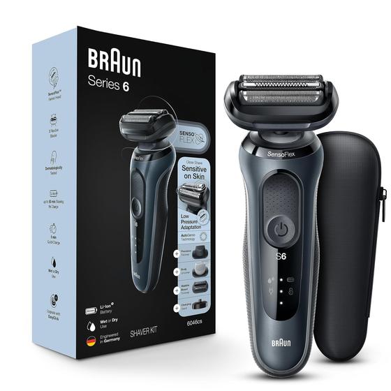 Imagem de Barbeador elétrico Braun Series 6 6046cs para homens molhados e secos