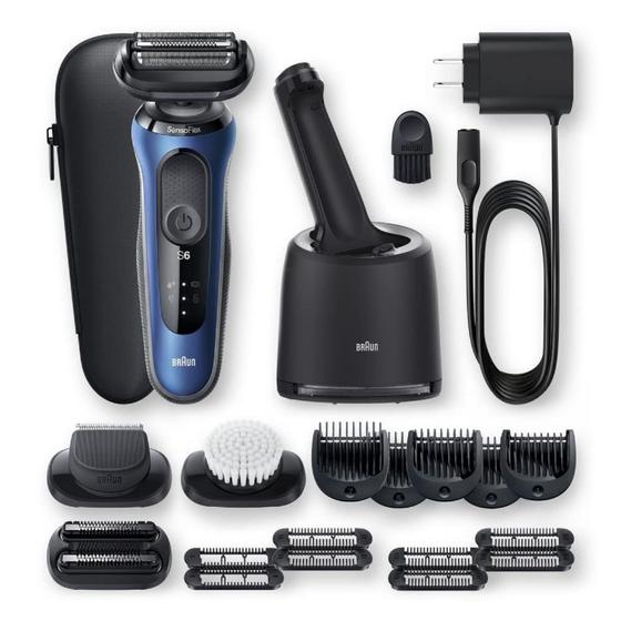 Imagem de Barbeador elétrico Braun Series 6 6095cc para homens azul