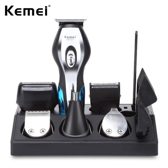 Imagem de Barbeador Elétrico Kemei KM-5031 11 in 1 Recarregável Barba, cabelo, nariz