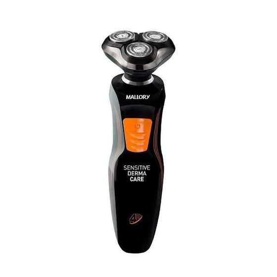 Imagem de Barbeador Elétrico Mallory Sensitive Derma Care - Bivolt, recarregável, sem fio à prova d'água