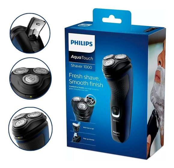 Barbeador Elétrico Philips Aquatouch Shaver Bivolt S1323/41 Menor preço em Barbeador Elétrico Philips Aquatouch Shaver Bivolt S1323/41
