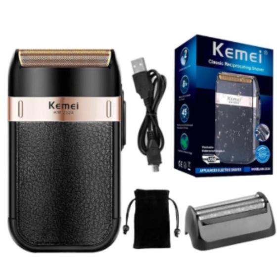 Imagem de Barbeador Shaver Kemei KM-2024, Corte Profissional para Barba e Cabelo