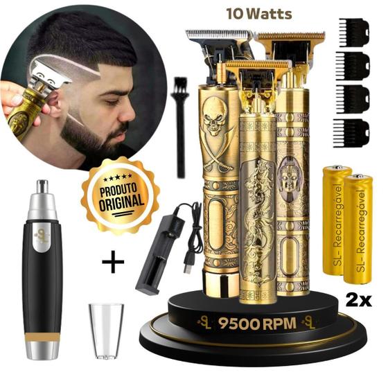 Imagem de Barbeador Turbo Ultrabarber Maxshaver Gold Bivolt + Nariz